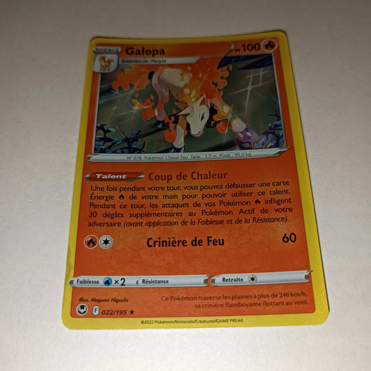 022/195 Pokemon Galopa French 2022 Pokémon Holo